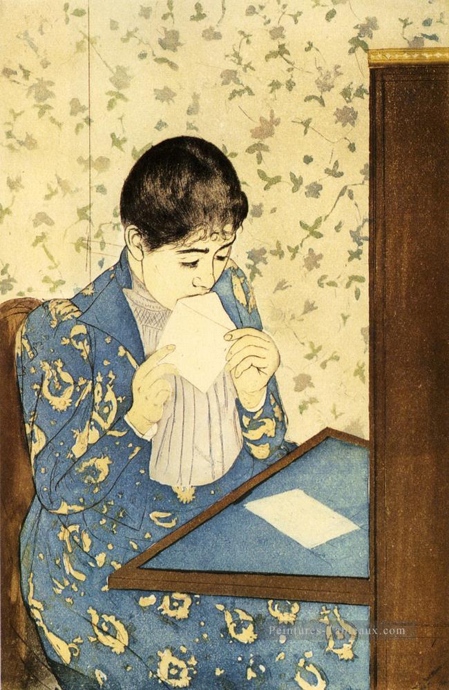 La lettre des mères des enfants Mary Cassatt Peintures à l'huile